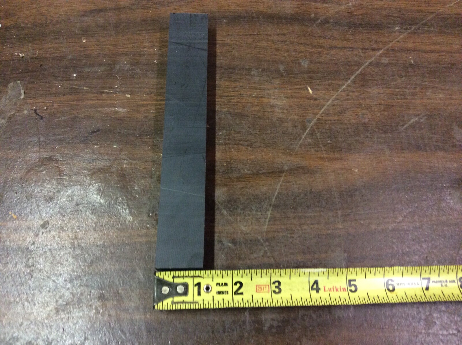 Black NYLATRON FLAT STOCK machinable plastic sheet bar .625” x 1.25” x 8.125”