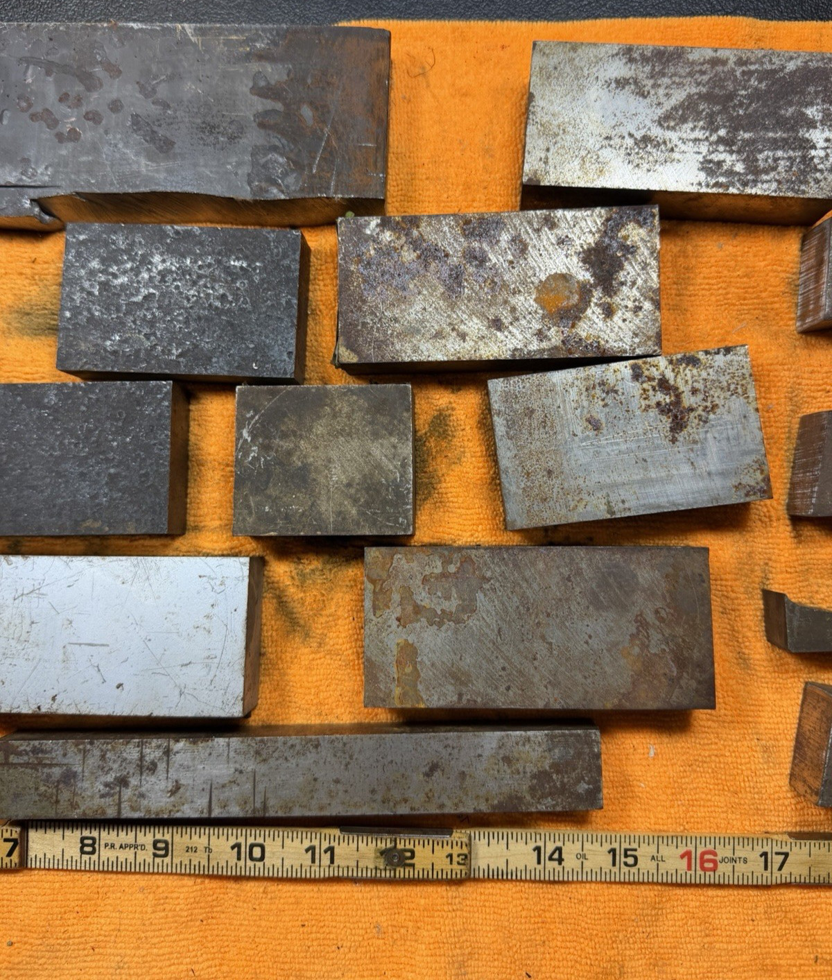 32 lb Tool Steel Scrap Lot – O1 Crucible Ketos A2 4140 4130 Knife Making Drops