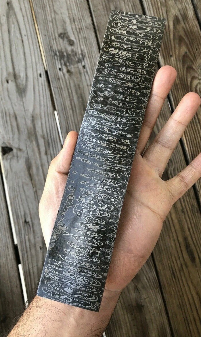 10 In Hand Forged DAMASCUS STEEL Billet Bar For Knife Making Ladder Pattern