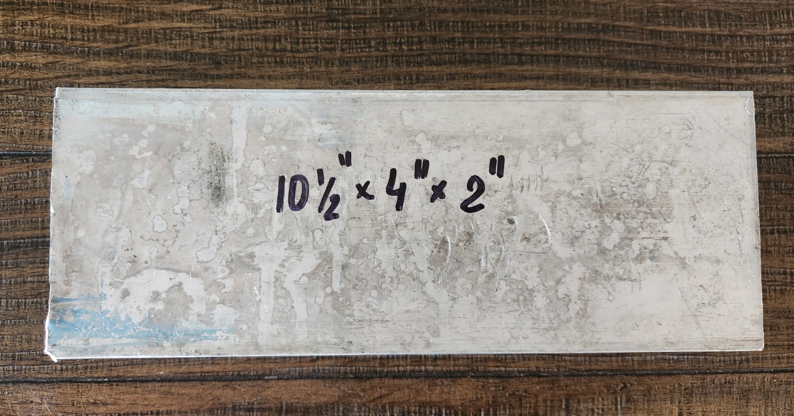 6061 Aluminum Flat Bar Stock – 10.5″ x 4″ x 2″ – Solid Block Plate Billet