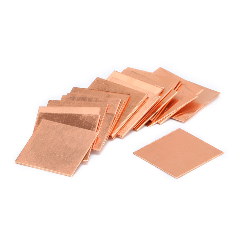 Copper Sheet Plate Guillotine Cut Metal 15x15mm/20x20mm Heatsink Cooling Sheets