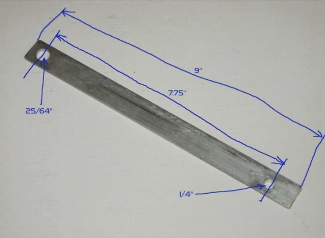 Custom Steel Flat Bar With Holes, 1″ Wide .125 Thick. 9″ Long