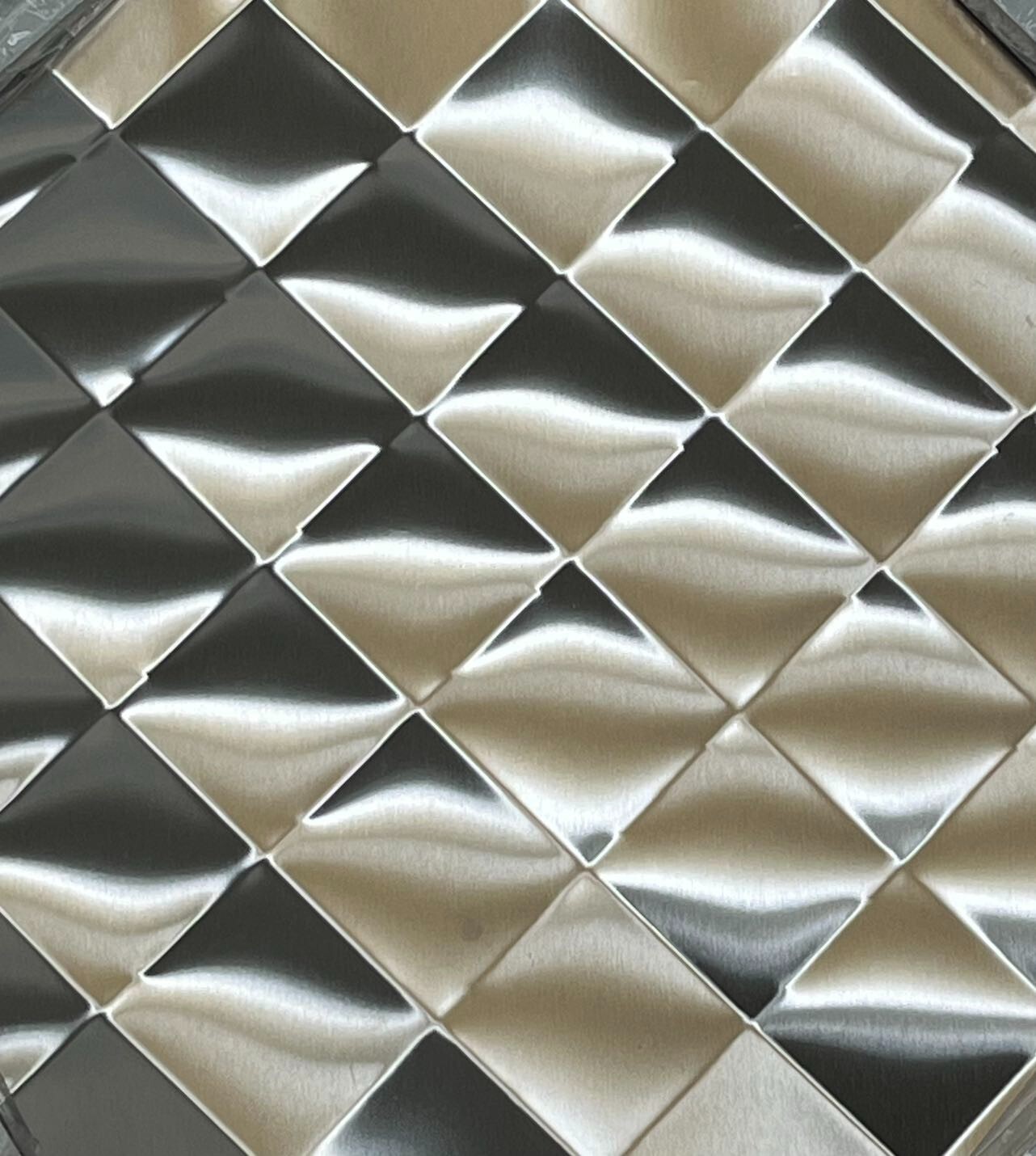 48X96 Diamond Stainless Steel Quilted Wall Back Splash for Restaurant Food Truck