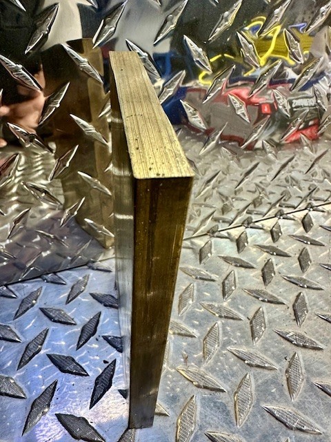 BRASS FLAT BAR 4″x1/2 thick C360 6″ long Solid Plate Mill Stock bar #4