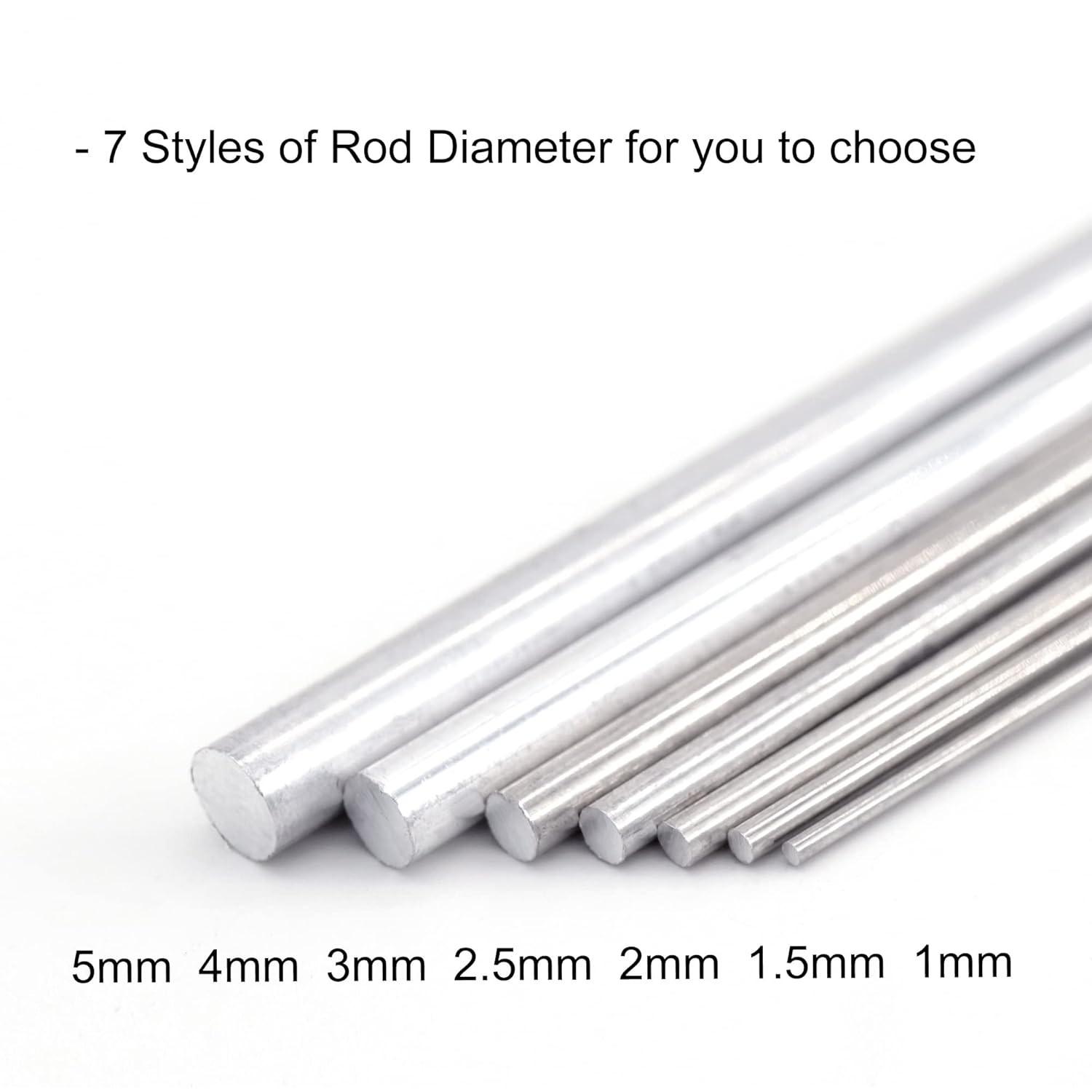 Aluminum Rods 2mm x 300mm Round Solid Shaft Lathe Bar Stock for DIY