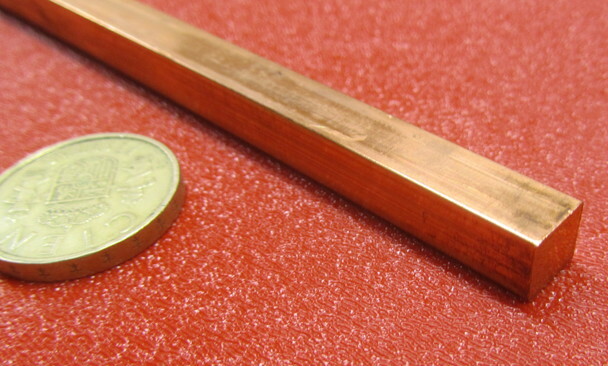 110 Copper Square Bar H02, 5/16″ Thick x 5/16″ Wide x 6 Ft Length