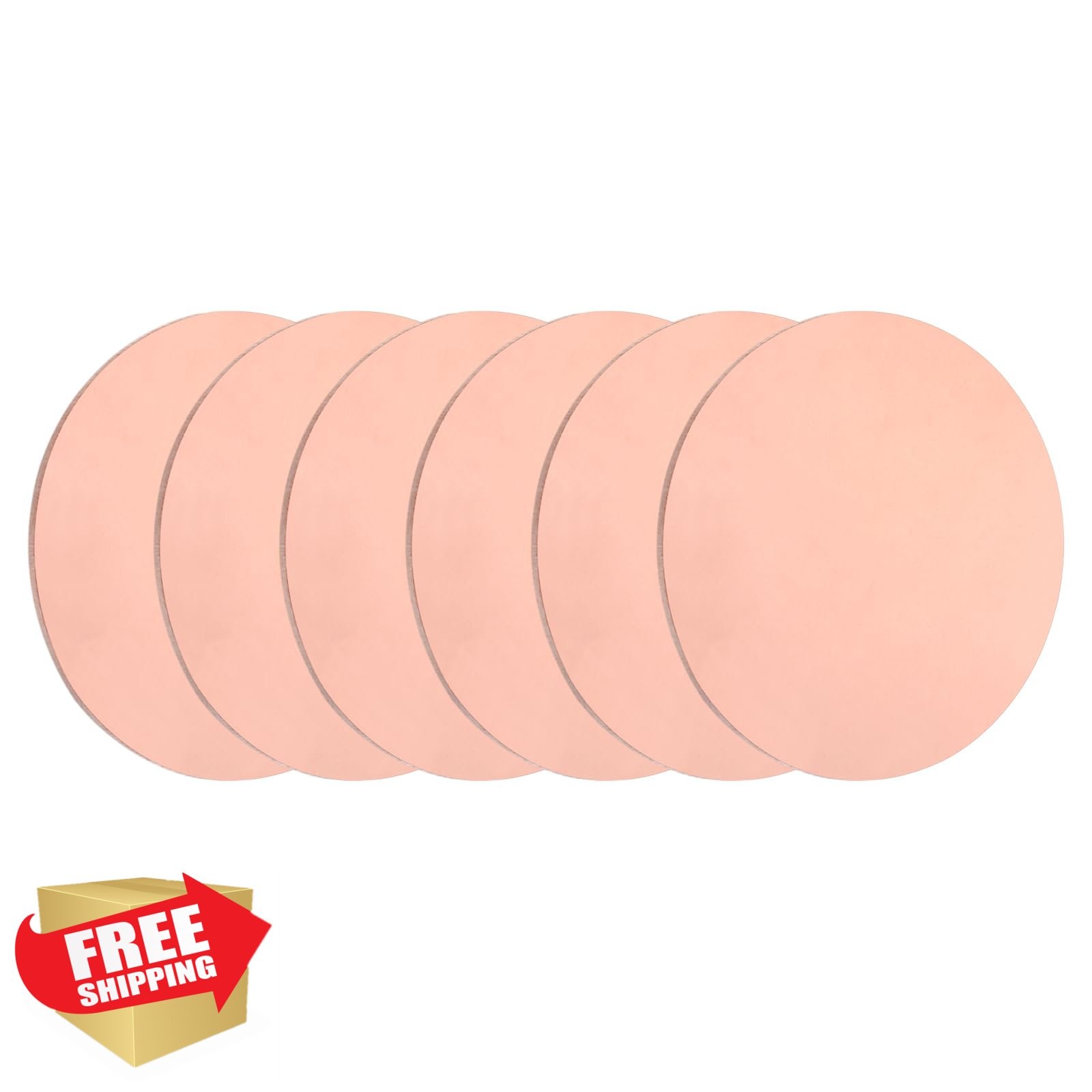 uxcell T2 Copper Round Plates 35mm Dia 6 Pcs