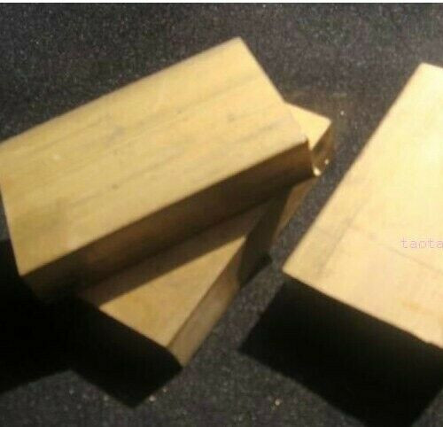 BRASS BLOCK Ingot BRASS BAR Knife Handle Material Metal Craft DIY 2×1.2×0.4in