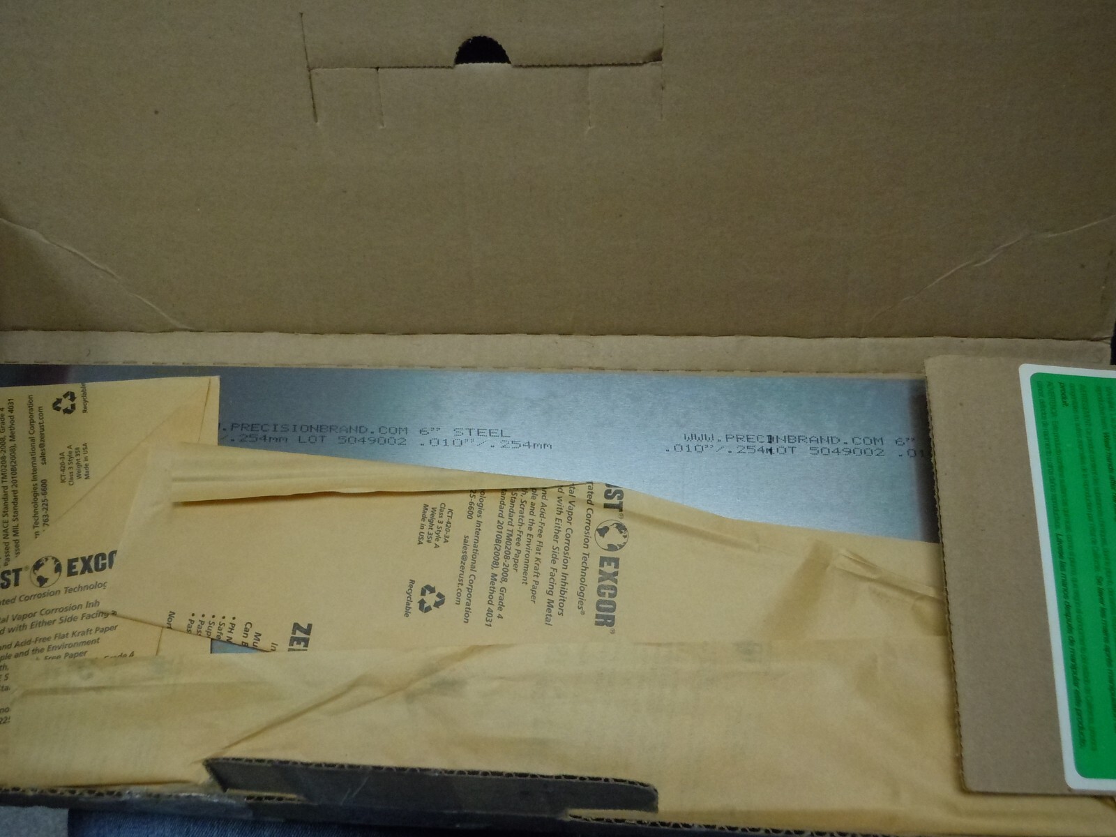 PRECISION BRAND 16870 ShimStck, Sheet, Cold Low Stl,0.0100In, PK9