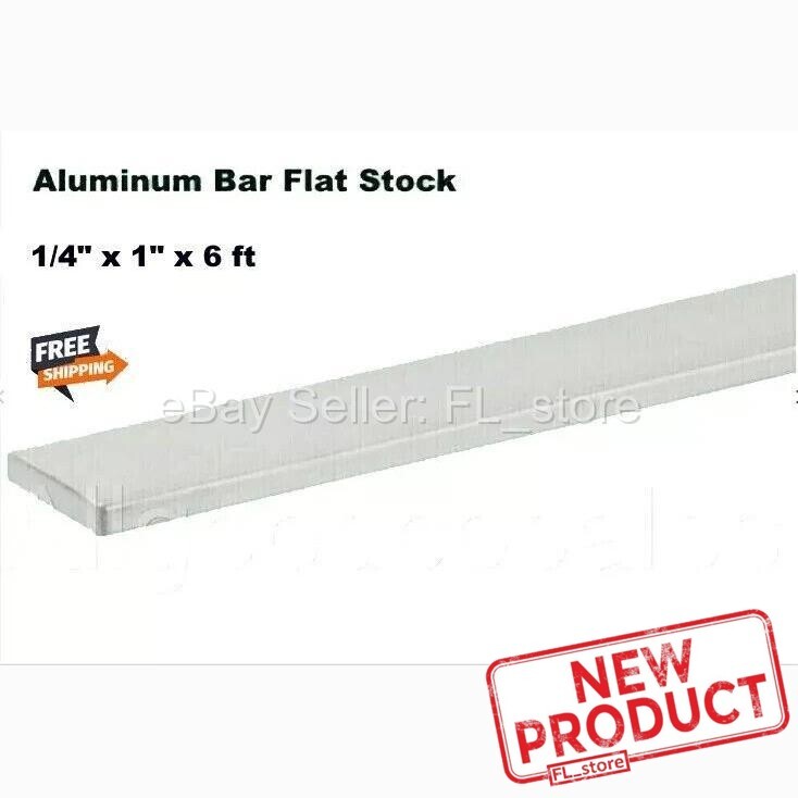 Aluminum Bar Flat Stock 1/4″ x 1 inch x 6 Feet Unpolished Finish Alloy NEW