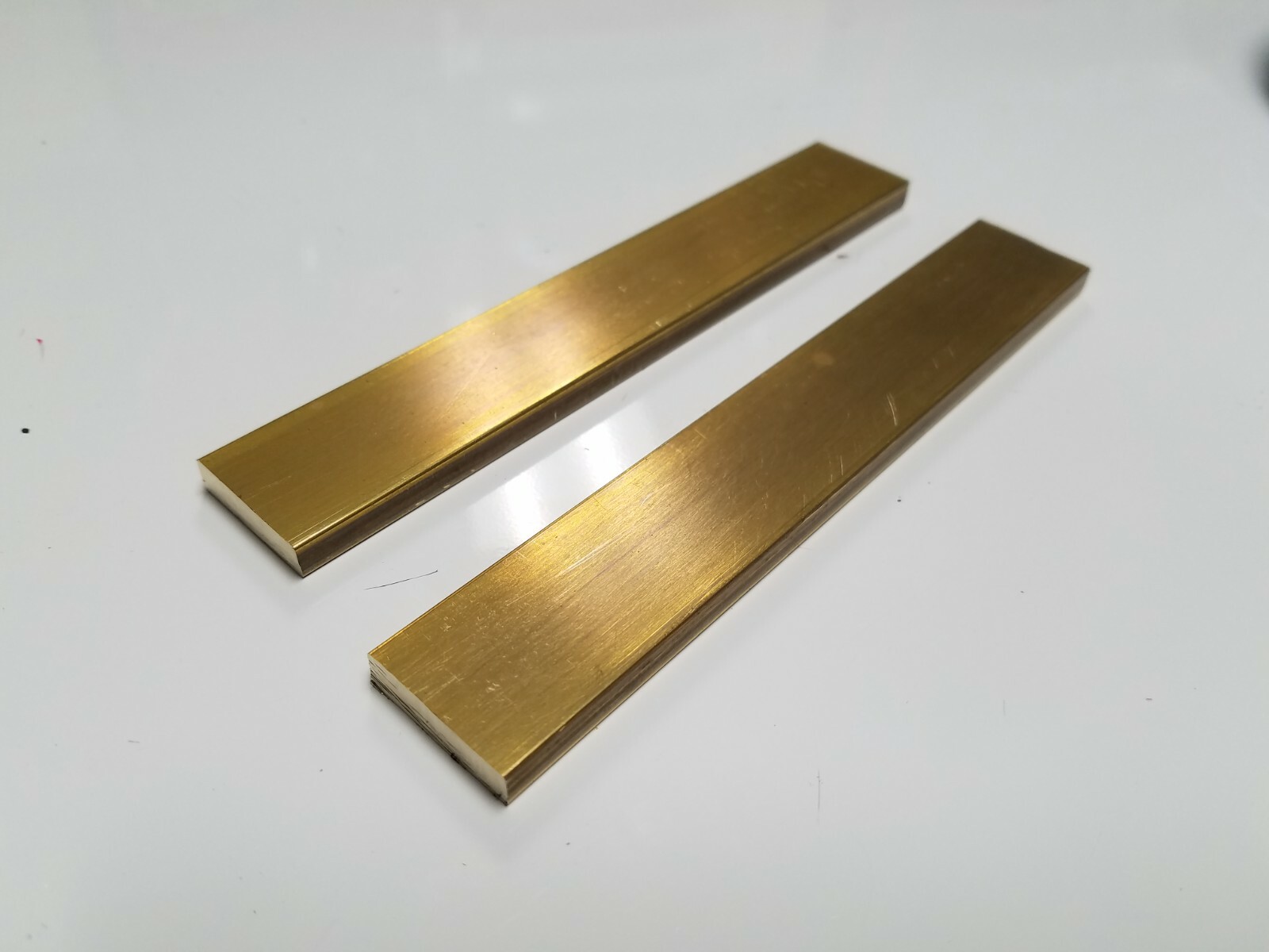 (2) 1/4″ x 1″ C360 BRASS FLAT BAR 6″ long Solid .250″ Mill Stock