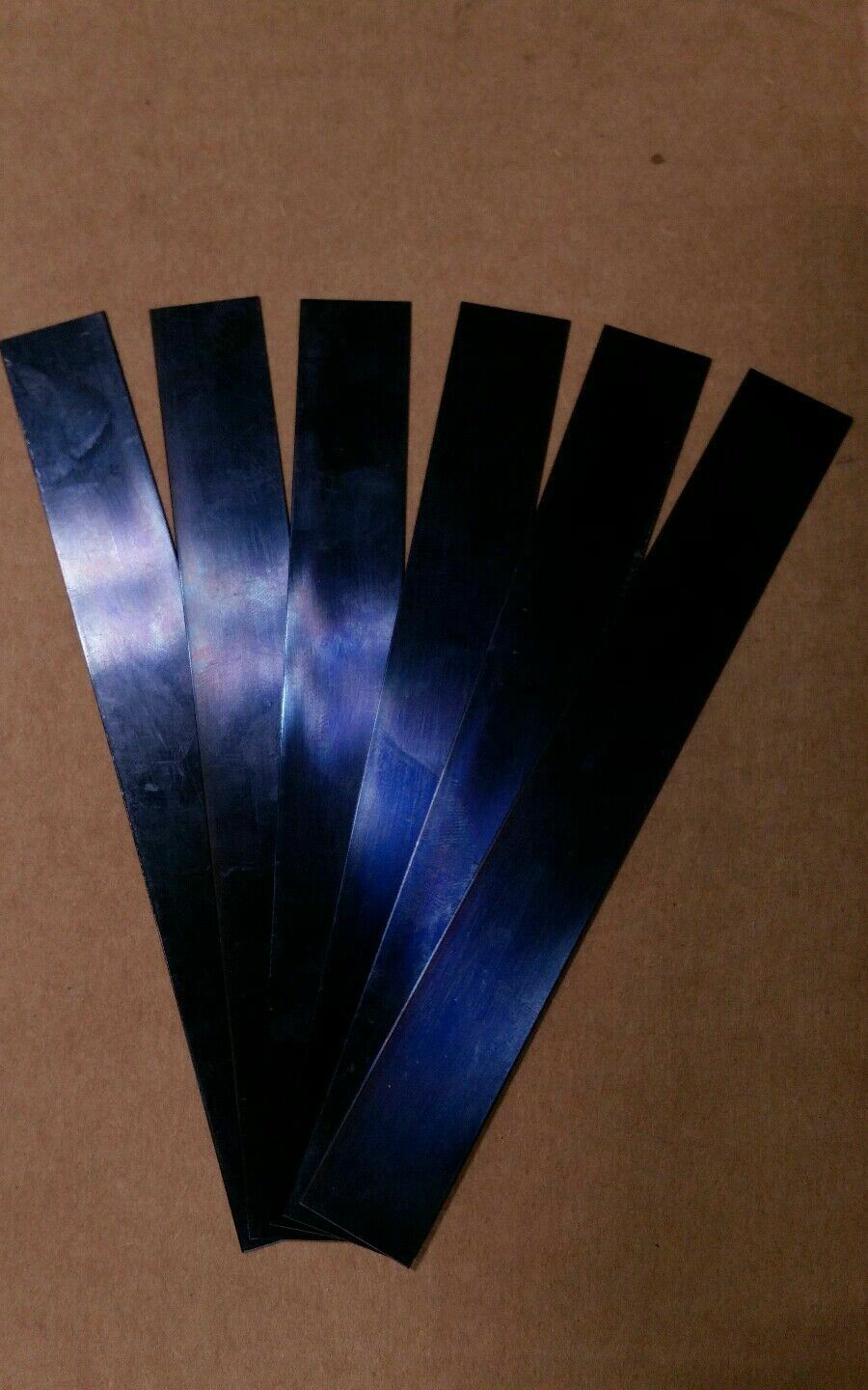 6 PIECE Blue Tempered Spring Steel Shim .015″ x 1/2″ w, 3 inch LONG 0.500 0.015