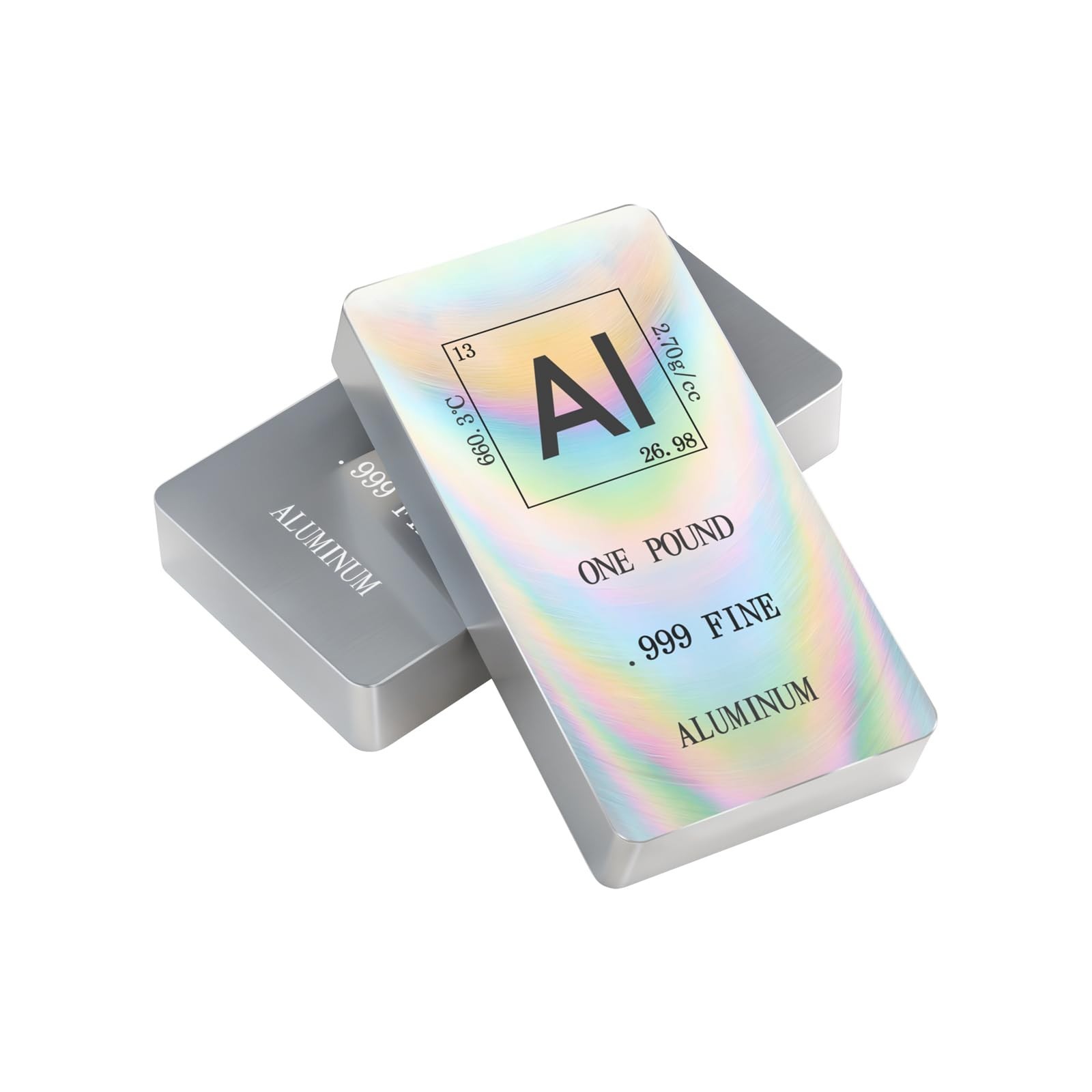1 lb .999 Fine Aluminum Ingot Bullion Bar – Pure Metal for Collecting & Display