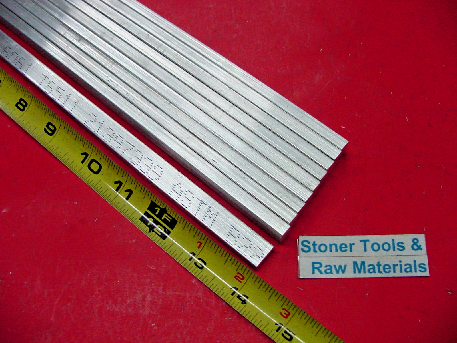 10 pieces 1/4″ X 1/2″ ALUMINUM 6061 T6511 FLAT BAR 14″ long Extruded Mill Stock