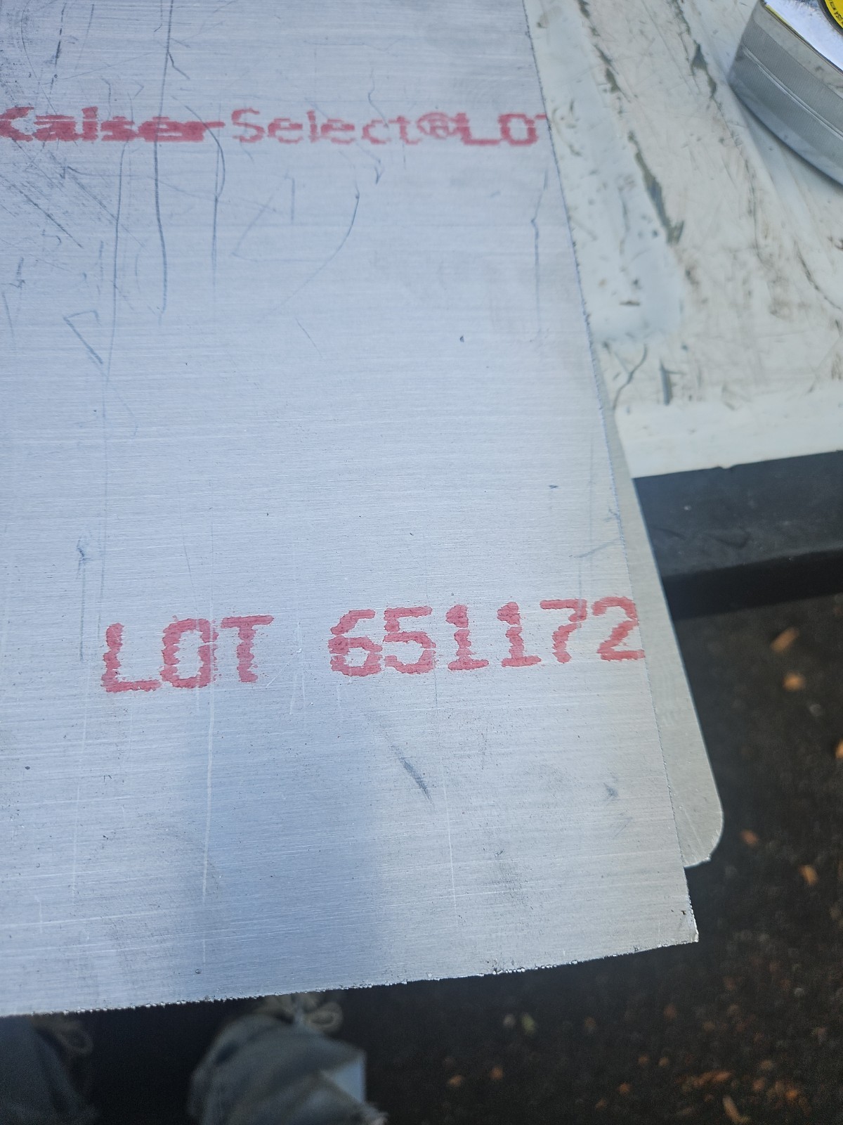 Kaiser aluminum plates 6061-T651 3/8″ X17″X 12-1/4″ Made In USA