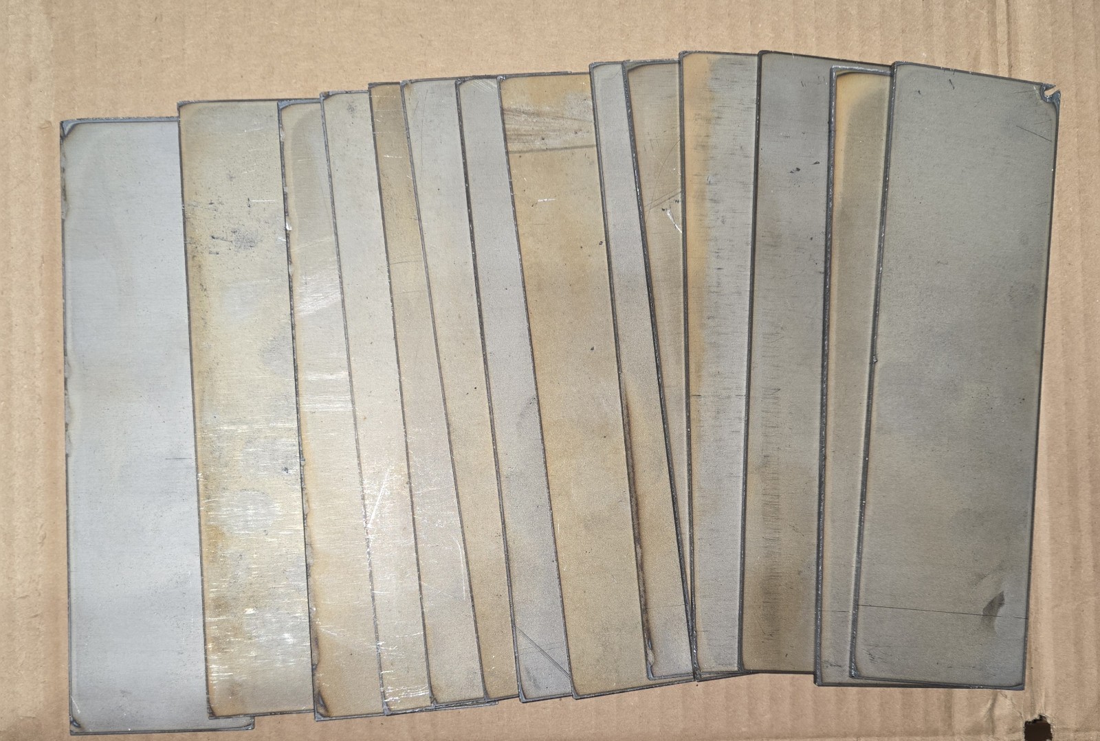 14 Pieces Of 14G Steel Rectangle Scrap Drops