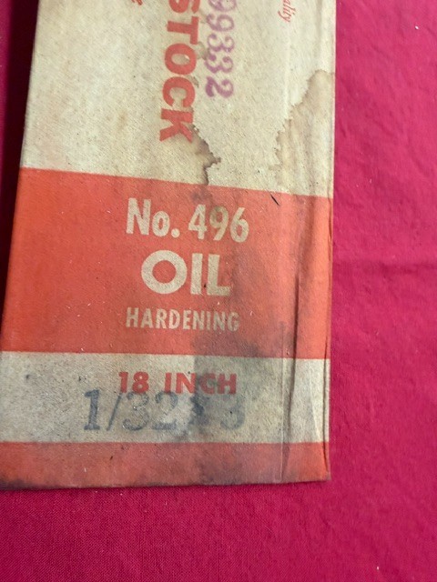 Starrett 1/32 x 3 x 18″ No. 496 Oil Hardening Ground Flat Stock – Rust – Old