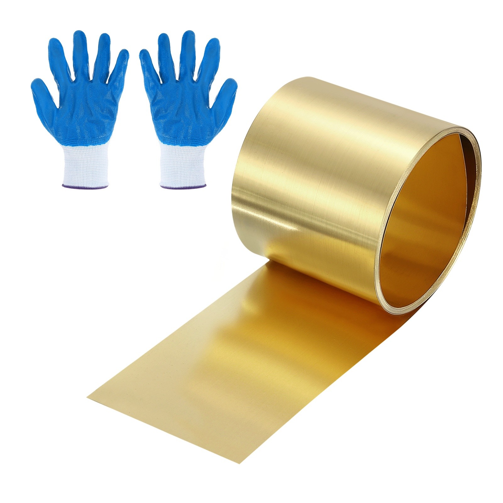 Brass Sheet Roll, 0.012 x 1.18 x 39.4 Inch H62 Thin Brass Foil Strip Plate Shim
