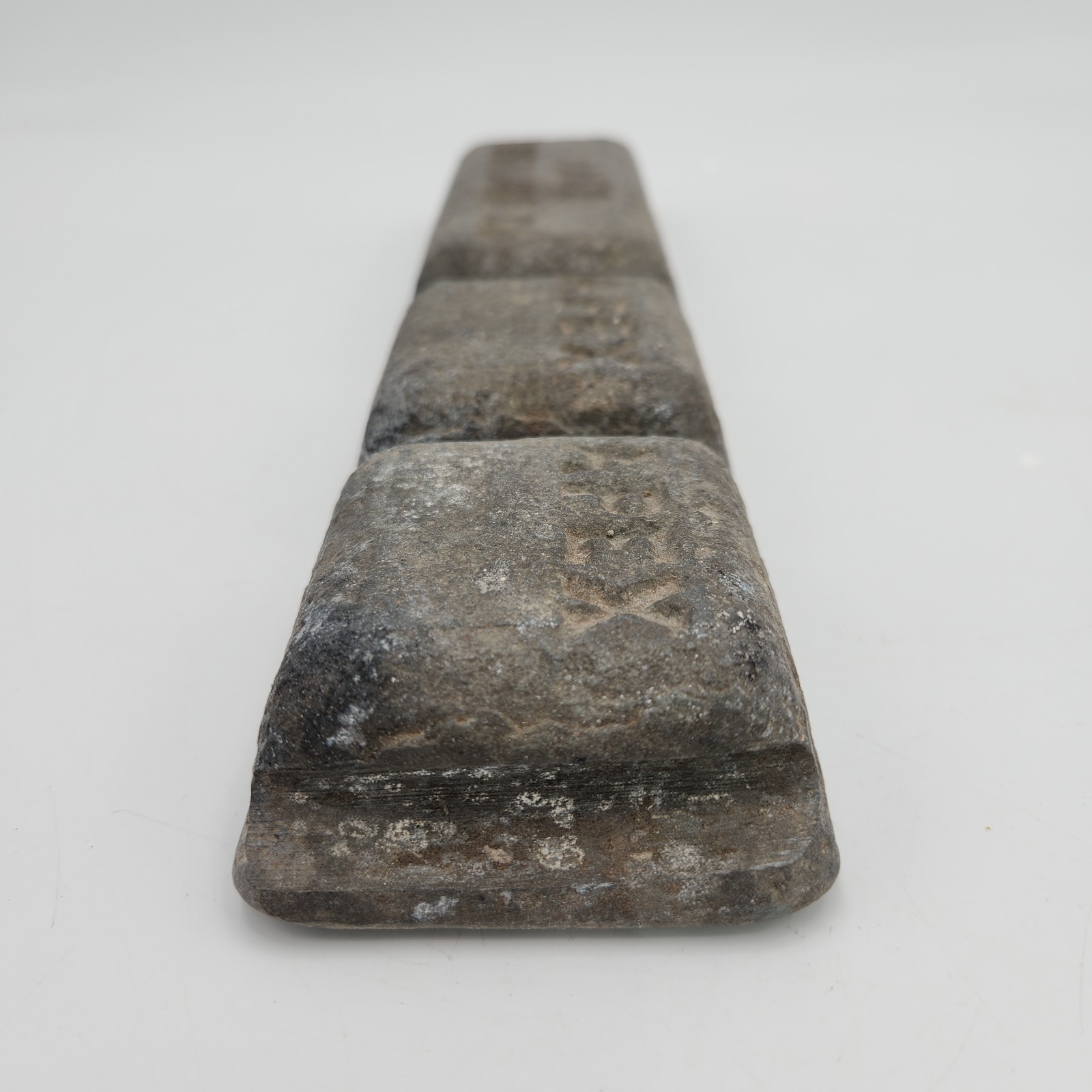 Vintage Apex Smelting Co. Zinc Ingot Bar 8.5 lbs Old Foundry Metal Casting