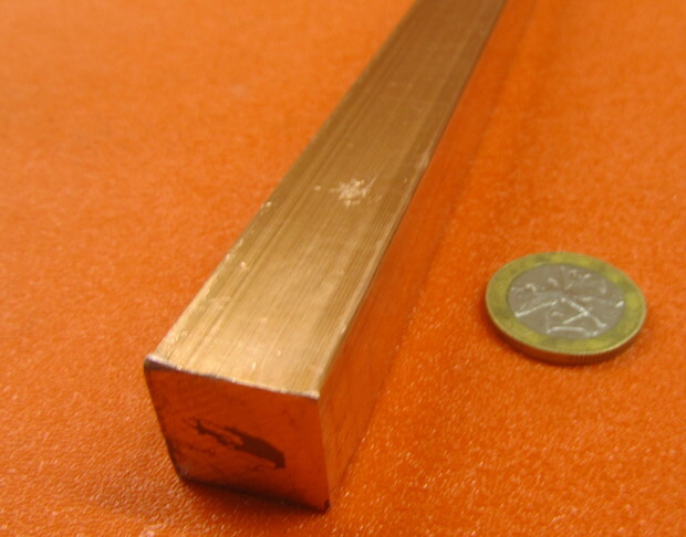 110 Copper Square Bar 1/2 Hard, 3/4″ Thick x 3/4″ Wide x 3 Ft Length