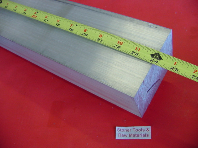 2 Pieces 2″ X 3″ ALUMINUM 6061 FLAT BAR 24″ long T6511 Solid Extruded Mill Stock