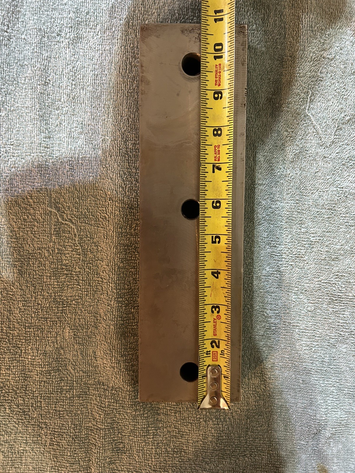 (LOT OF 2) 1-1/4” x 3″ x 10-3/4” Stainless Steel Scrap Flat Bar, ~ 20 lbs