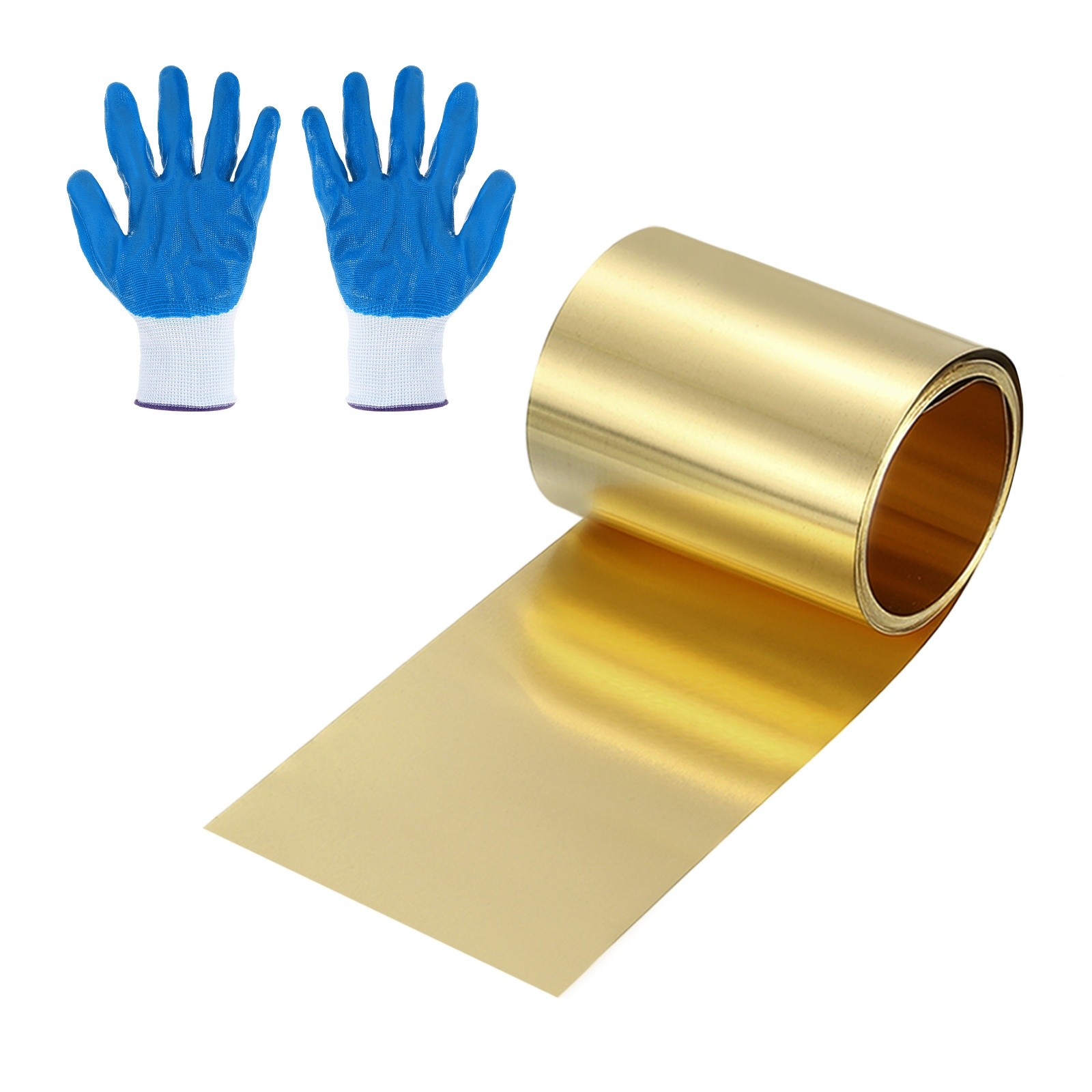 Brass Sheet Roll, 0.012 x 1.97 x 39.4 Inch H62 Thin Brass Foil Strip Plate Shim