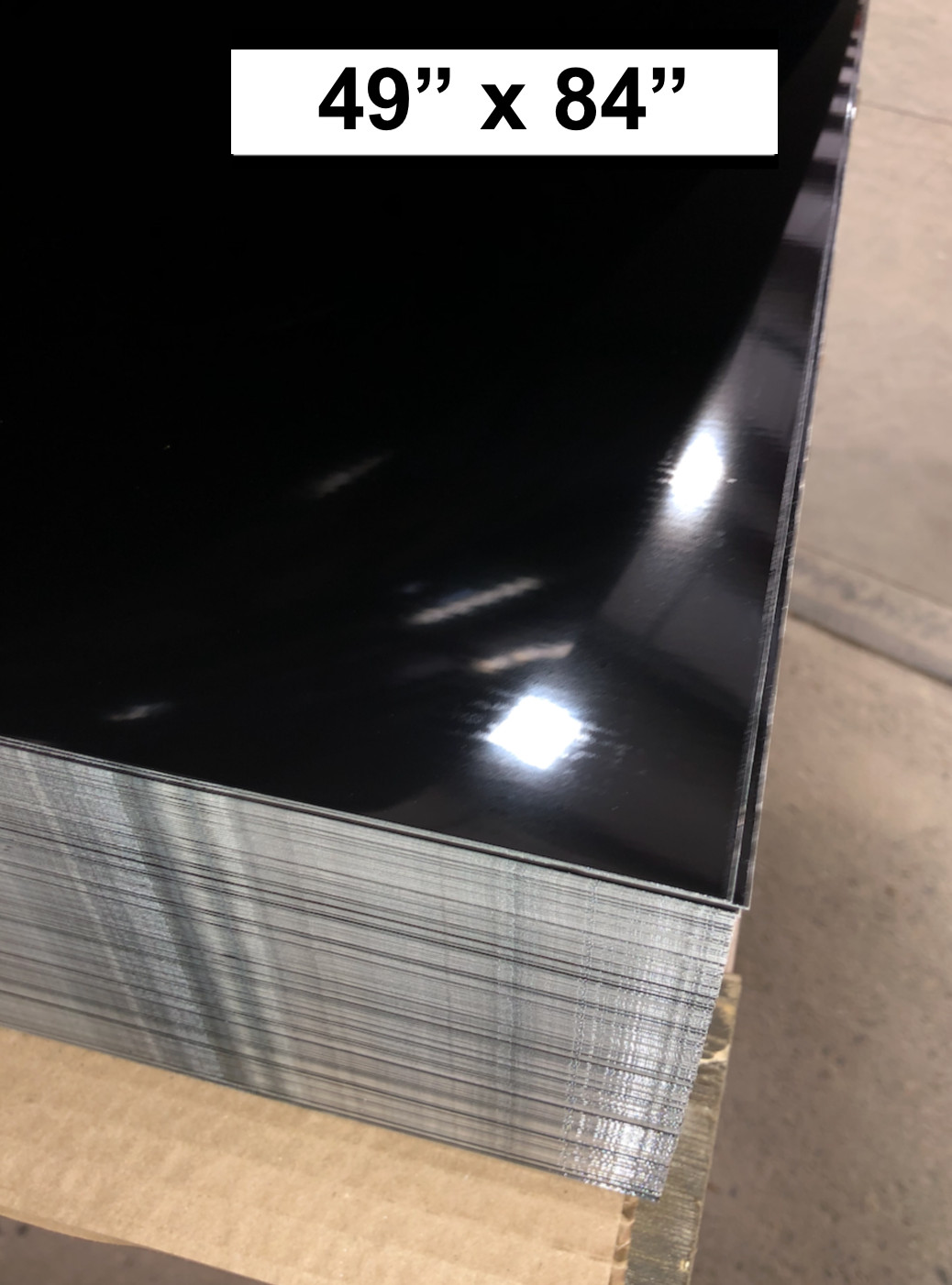 49″ x 84″ Black Aluminum Sheet, Flat .030” Thick – Cargo Trailer Repair, Etc.