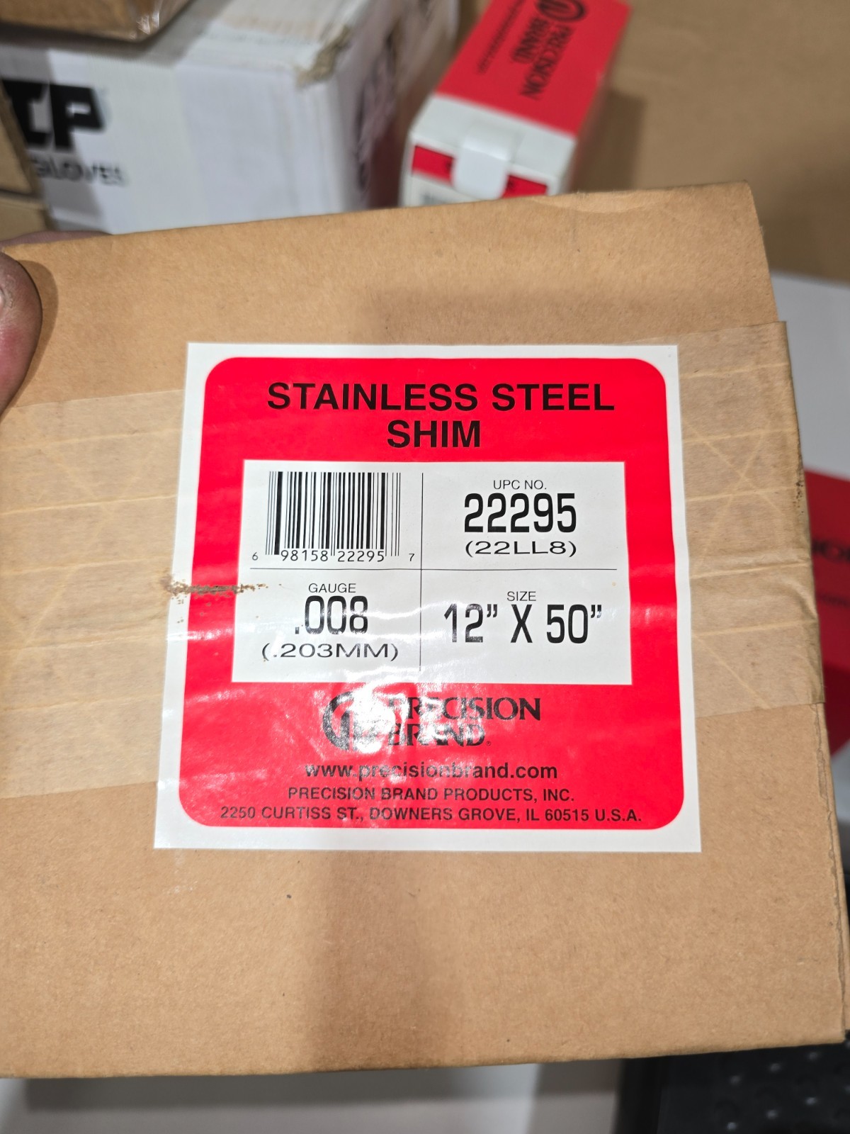 Made in USA 50″ Long x 12″ Wide x 0.008″ Thick, Roll Shim Stock Stainless Steel