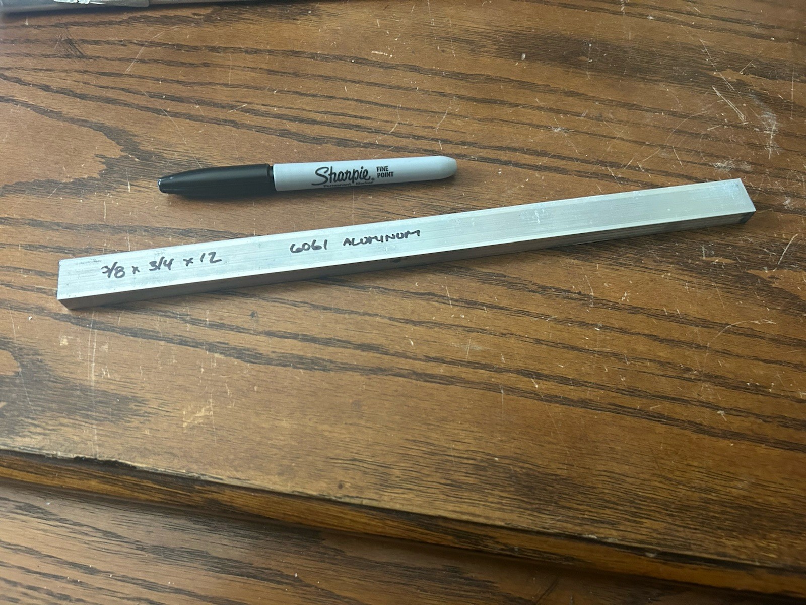 3/8″ x 3/4″ x 12″ , 6061 Aluminum flat bar stock