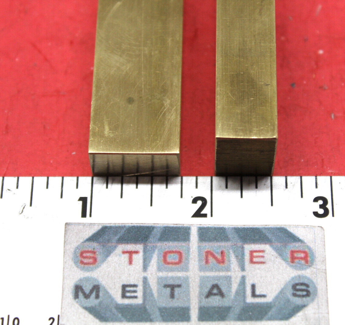 2 Pieces 1/2″ x 3/4″ C360 BRASS FLAT BAR 2″ long Solid .50″ Mill Stock H02