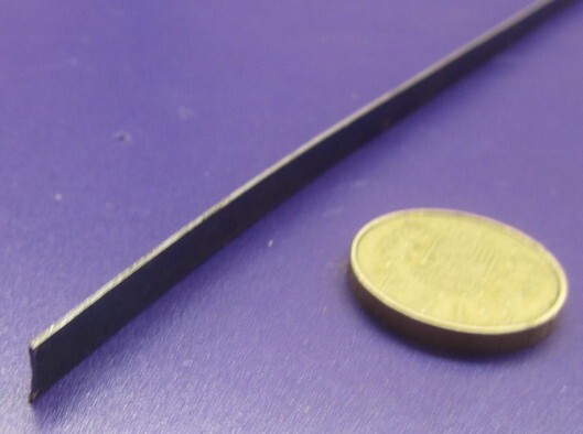 1095 Hard Blue Tempered Spring Steel Shim .008″ Thick x .250″ Wide x 300″ Long