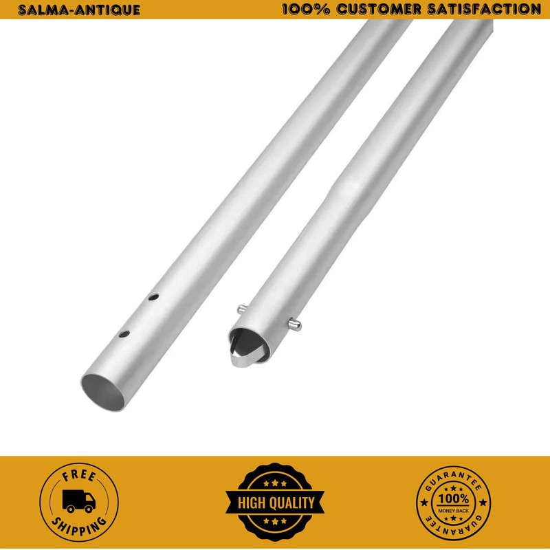 6 ft x 1-3/4 in Aluminum Swaged Button Handle for Concrete Tools 57548
