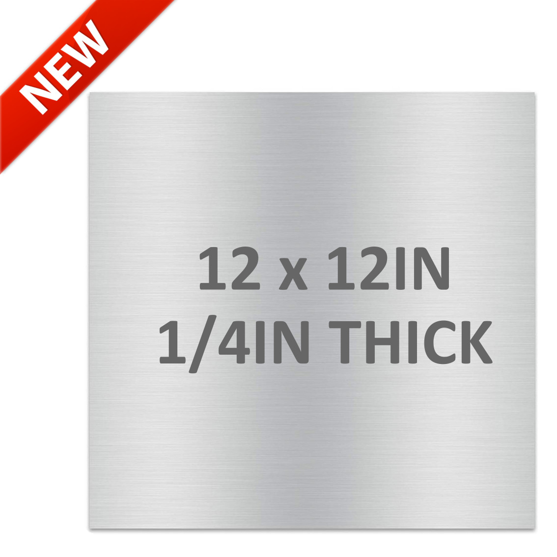 6061 Aluminum Metal Sheet 12 X 12 X 1/4 Inch Flat Plain Plate Panel Polished NEW