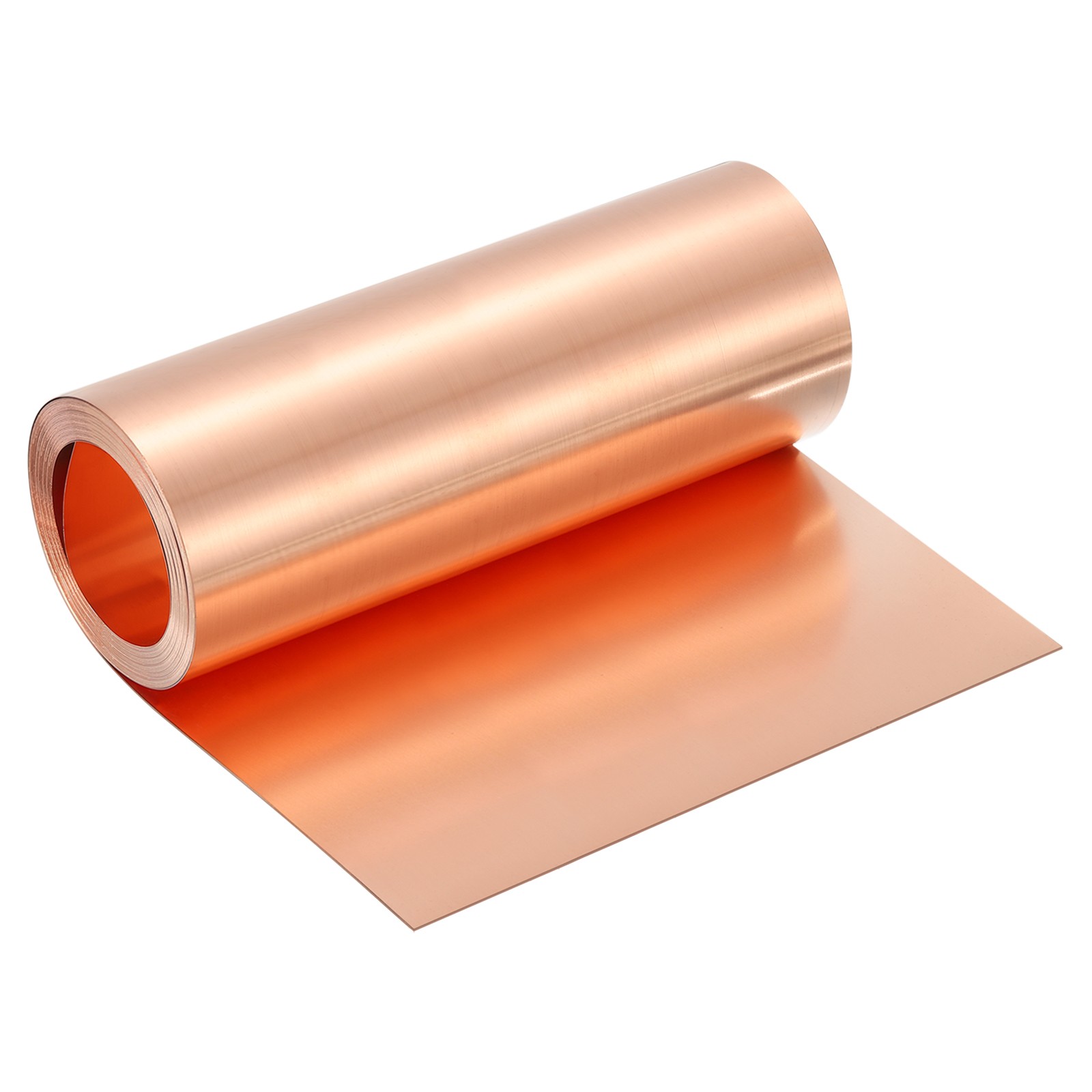 Pure Copper Sheet Roll, 0.5mm 24Ga Thick T2 5Ft x 8in Copper Strip for Craft