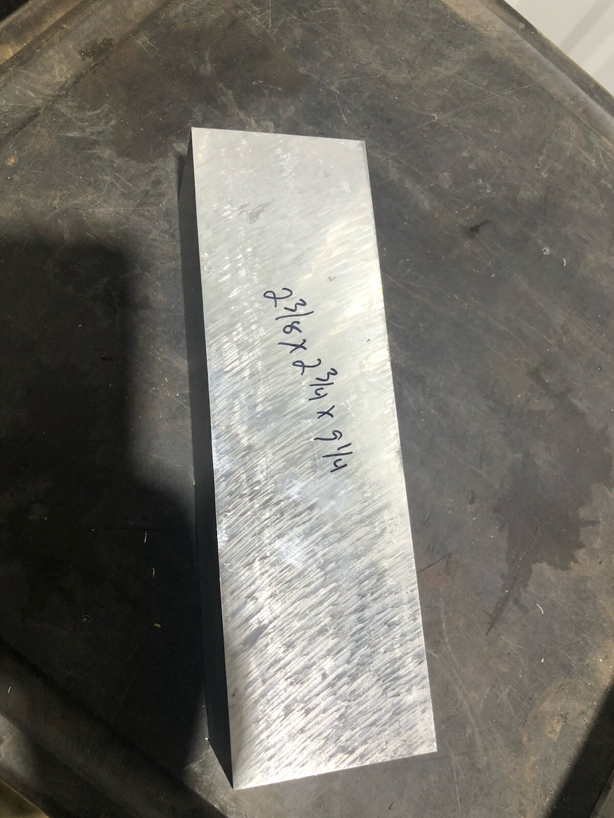 2-3/8” X 2-3/4” ALUM. 6061 FLAT BAR SOLID 9-1/4” Long Bar Stock Left Over Stock