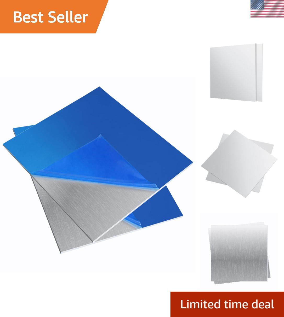 Corrosion-Resistant 6061 T651 Aluminum Crafting Sheets – 2 Pieces, 6×6 Inch