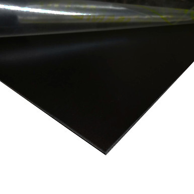 0.040″ x 12″ x 12″, Painted Aluminum Sheet, Gloss Black-Black