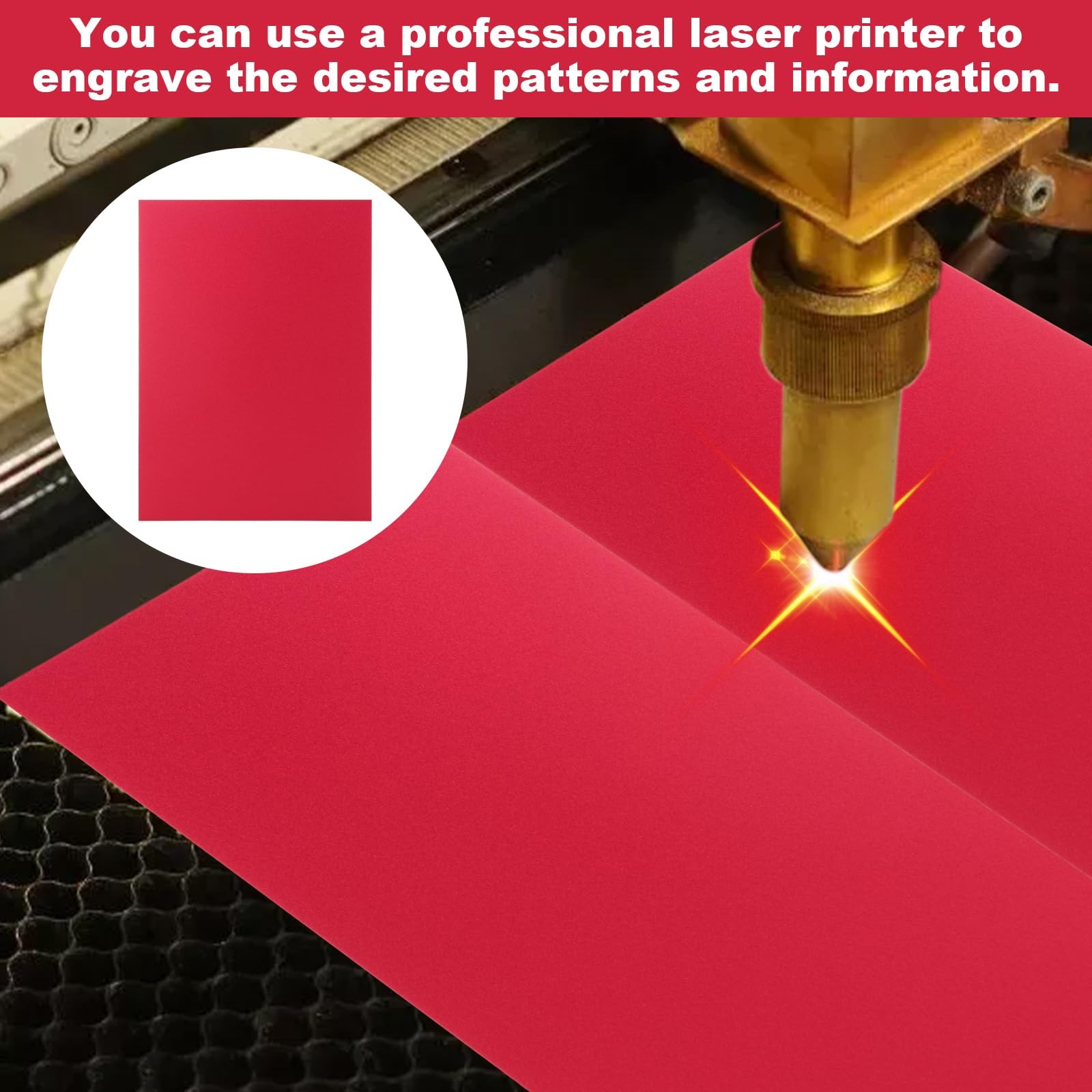 12 PCS Red Anodized Aluminum Sheet 5×7 Inch 0.8mm Laser Engraving Plate Blank