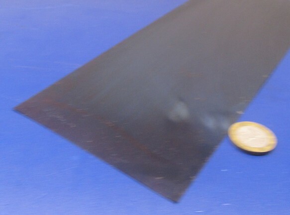1095 Hard Blue Tempered Spring Steel Shim .015″ Thick x 4.00″ Wide x 48″ Long