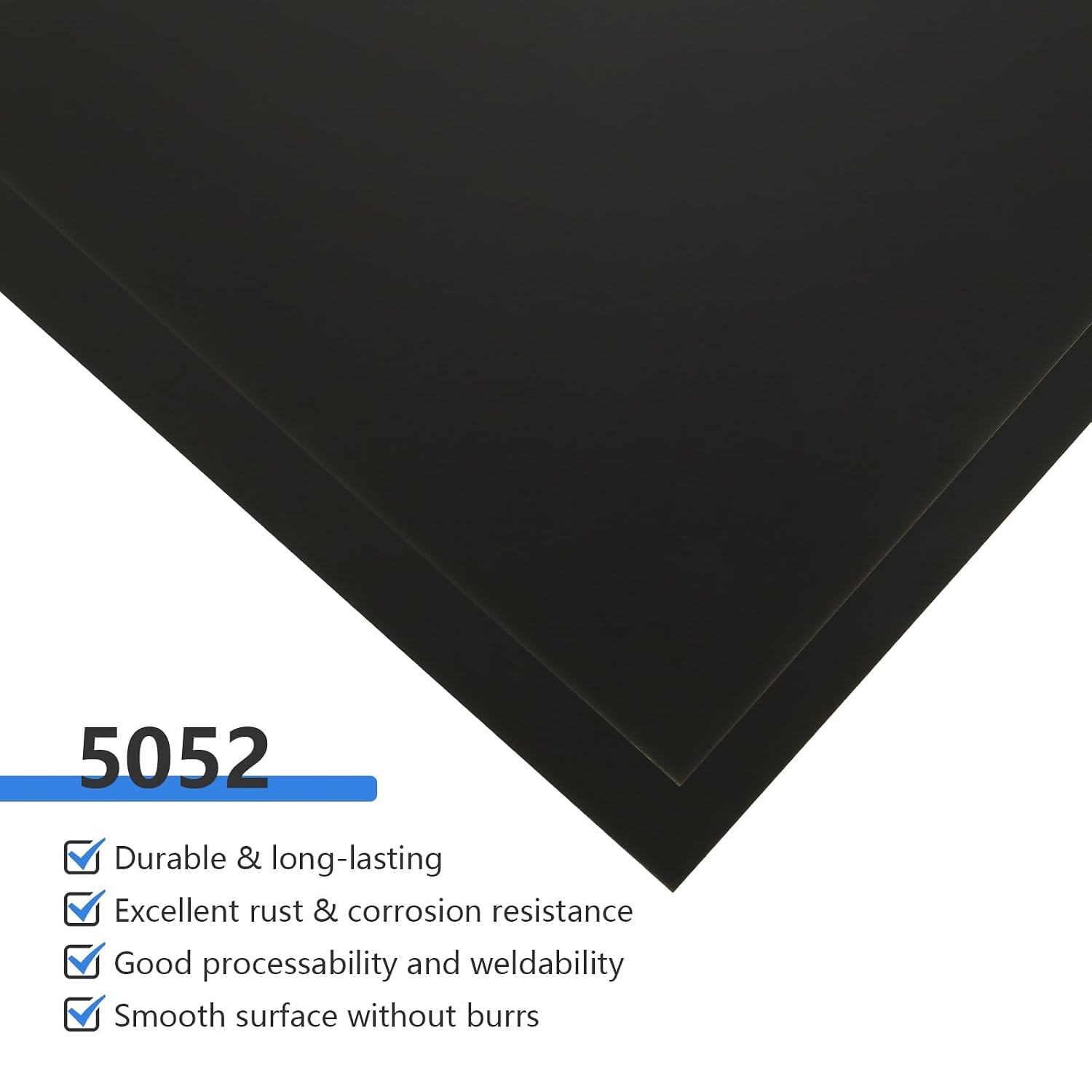 2 Pack 5052 Aluminum Sheet Metal 12 X 12 X 1/32 (0.04”) Inch Black Anodized Alum
