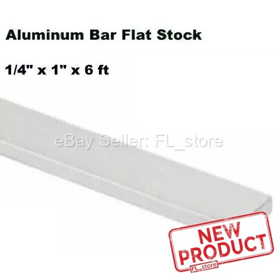 Aluminum Bar Flat Stock 1/4″ x 1 inch x 6 Feet Unpolished Finish Alloy NEW