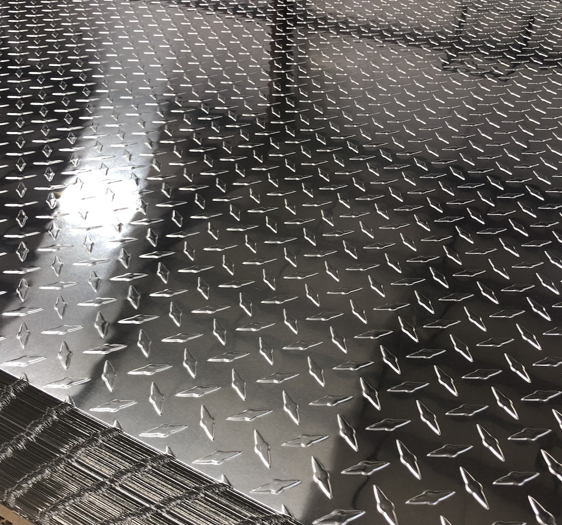 24″ x 120″ Aluminum Diamond Plate .025″ (1/40″) Thick Sheet Trailer, RV, Garages