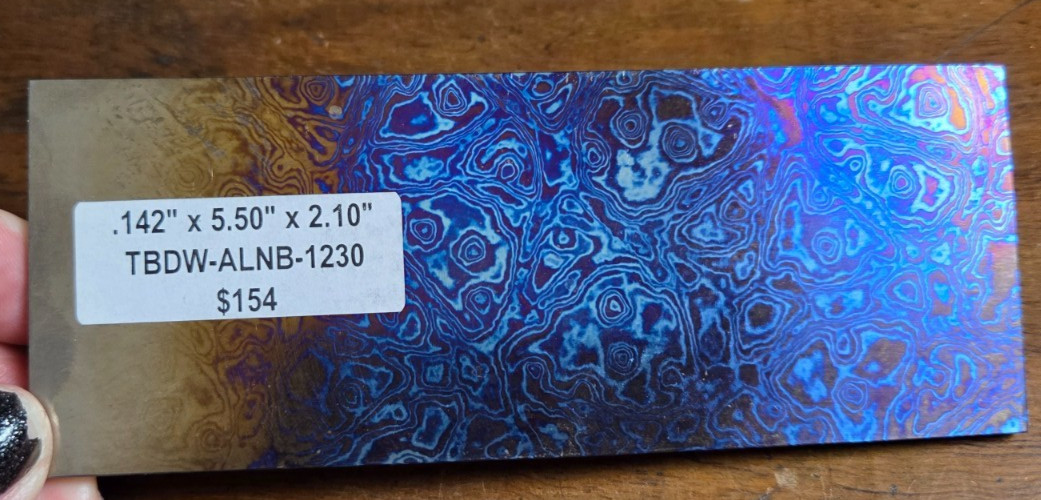 WHITE TIMASCUS BILLET/ BAR FROM ALPHA KNIFE SUPPLY ALIEN / NEBULA