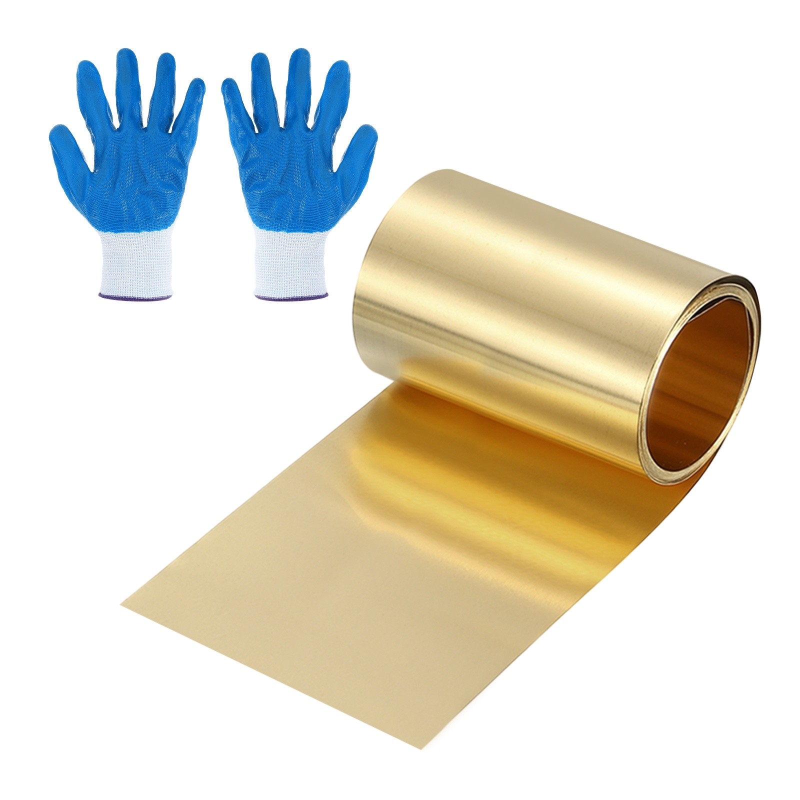 Brass Sheet Roll, 0.012 x 2.36 x 39.4 Inch H62 Thin Brass Foil Strip Plate Shim