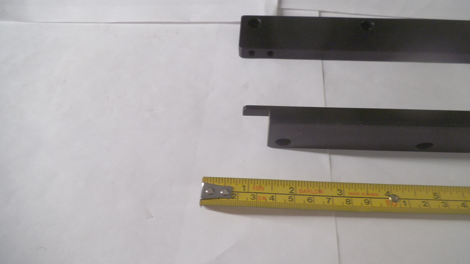Lot of 2 pcs black anodized Aluminum bars, 13-3/16″ x 1-3/16″ x point 400″ thick