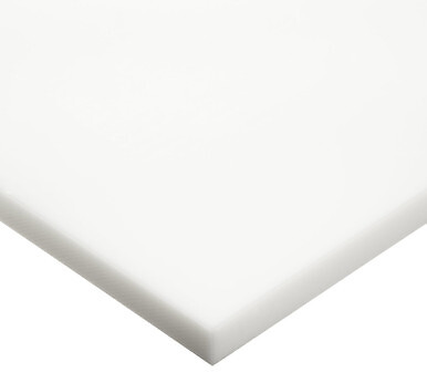 0.250″ x 12″ x 12″, HDPE Plastic Sheet, Smooth, White