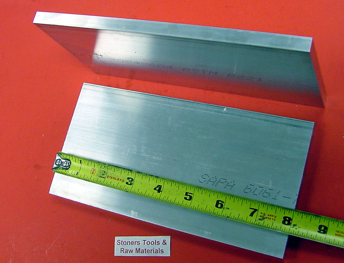 2 Pieces 3/4″ X 6″ ALUMINUM 6061 FLAT BAR 8″ long T651 Solid Extruded Mill Stock