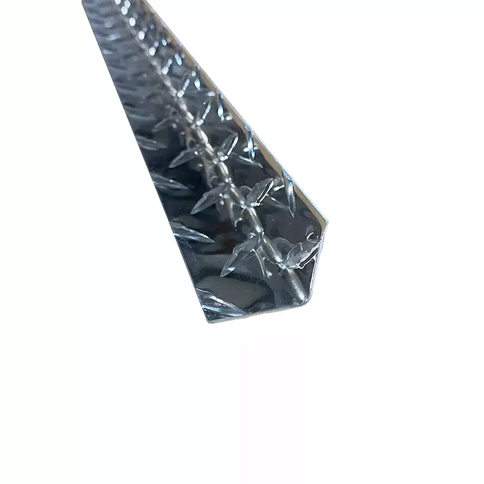 1.5″x48″ Aluminum Diamond Plate INSIDE Corner Guard .045″ Thk Pol Chrome