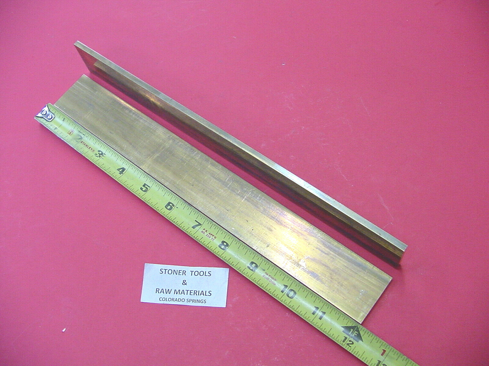 2 Pieces 1/4″ x 2″ C360 BRASS FLAT BAR 12″ long Solid Mill Stock H02 .25″